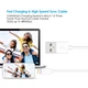 Дата кабель USB 2.0 AM to Lightning 1.8m 2.1A MFI White Choetech (IP0027-WH) - зображення 4