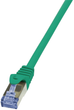 Patchcord LogiLink PrimeLine Cat 6a RJ45 S/FTP 7.5 m Green (4052792020519) - obraz 1