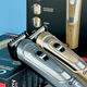 Машинка для стрижки волосся + тример GEEMY GM 6112 |3 насадки| Сріблястий - зображення 9