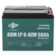 Комплект резервного живлення UPS 1500VA+АКБ DZM 1200W LogicPower 19775 (ДБЖ 350W+2*50Ah батарея свинцево-кислотна) - изображение 2