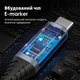 Кабель Lem Berger, USB-С 4.0 Thunderbolt 3/4, угловой, с дисплеем, для быстрой зарядки до 240W, для передачи даных до 40Gbps, поддержка 8K 60Ghz, длина 1 м, 3309808 - изображение 4