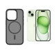 Силиконовый чехол Monblan iPhone 15 Plus Series Magnetic Crystal Black - изображение 1