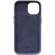 Чохол-накладка Denim MagSafe для Apple iPhone 15 із текстильною фактурою під джинс Blue - зображення 3