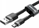Кабель зарядний Baseus USB Cabel to micro USB Cafule 2 м Black/ Grey (YM0421) - зображення 1