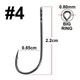 Крючок FOX Jig LargeEye S-59 #4 черный (1шт) - изображение 1