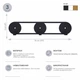 Крючки Настенные 25см х 5см Glozis Orbis Black H-079 - изображение 8
