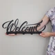 Вешалка Настенная 50см х 18см Glozis Welcome Black H-078 - изображение 2