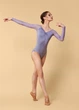 Жіночий купальник для танців та гімнастики Grand Prix DANNA мікрополіамід+сітка, сірий, 158см - изображение 3
