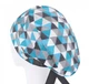 Медицинская шапочка женская HeadwearUniverse универсальная принт Треугольники голубые - изображение 2