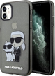 Панель Karl Lagerfeld Gliter Karl&Choupette do Apple iPhone Xr/11 Black (3666339119003) - зображення 2