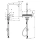 Смеситель для кухни Hansgrohe Aquno Select M81 250 2jet (цвет - чёрный матовый), с вытяжным душем 73836670 - изображение 2