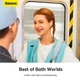 Навушники BASEUS Bowie True Wireless Earphones WM05 |BT5.2, 35/400mAh, ANC, 5h| (NGTW200002) White - изображение 5