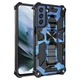 Чехол Military Shield для Samsung Galaxy S21 FE / G990 бампер противоударный с подставкой Blue - изображение 6