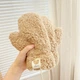 Рукавиці хутряні Тедді зі шнурком (Teddy, ведмідь, ведмедик, каракуль) Темно-Бежевий, Унісекс WUKE One size - зображення 3