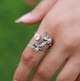 Срібна каблучка з птахами і фіанітом (АРТ. №963/s) Dadiverin Jewelry, Розмір каблучки регулюється з 16.5 по 17.5 - изображение 2