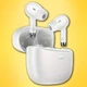 Беспроводные наушники Hoco EQZ Bluetooth блютуз в кейсе, Белые - изображение 1