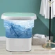 Ультразвуковая портативная складная стиральная машина 2в1 с ведром Mini Folding Washing Machine мини стиралка Розовая - изображение 8