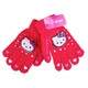 Перчатки детские с начесом Hello Kitty 3-5 года осень красный - изображение 4
