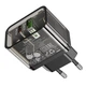 Сетевое зарядное устройство Hoco N34 Dazzling PD20W+QC3.0 - Transparent Black - изображение 3
