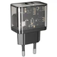 Сетевое зарядное устройство Hoco N34 Dazzling PD20W+QC3.0 - Transparent Black - изображение 4