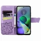 Чохол-книжка з малюнком UniCase Butterfly Pattern для Motorola Moto G54 / G54 Power - Light Purple - зображення 2