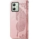 Чехол UniCase Butterfly Pattern для Motorola Moto G54 / G54 Power - Rose Gold - изображение 5