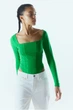 Боді-лонгслів H&M 061123802_green S Зелене (6666000283511) - зображення 1