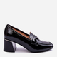 Loafersy damskie na obcasie Vinceza Idona 37 Czarne (5905677937619) - obraz 1