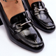 Loafersy damskie na obcasie Vinceza Idona 40 Czarne (5905677937640) - obraz 7