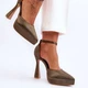Damskie buty na obcasie Madness 40 Ciemnozielone (5905677103403) - obraz 2