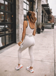 Спортивные леггинсы для фитнеса женские Calvin Klein 834643889 XL Бежевые (1159793810) - изображение 8