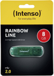 Pendrive Intenso Rainbow Line 8GB USB 2.0 Transparent-Green (4034303008537) - obraz 3