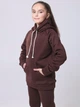 Дитячий спортивний костюм (худи + штани) для дівчинки AVRORA AW171186 134-140 см Шоколадний - зображення 5