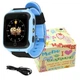 Детские часы телефон Smart baby watch Q529 GPS с камерой, прослушкой, c трекером, Голубой - изображение 7