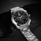 Наручні годинники чоловічі BESTA Walker Elastic Black 2 ремінці Сріблястий (3596) - зображення 5