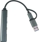 USB-хаб Dynamode USB 3.0 Type-C/Type-A на 4 порта: 1 x USB 3.0 3 x USB 2.0 Металл, темно-серый (DM-UH-312AC) - изображение 3