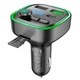 FM-трансмітер модулятор BOROFONE BC48 Broad (QC3.0 2USB/Type-C 18W/3A) car BTV5.0 FM transmitter швидке автомобильне зарядне для телефону з підствіткою Чорний - изображение 1