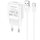 Зарядне мережеве BOROFONE BA64A (1USB 2.1A) USB to Type-C для синхронізації для заряджання телефона/смартфона Android/Samsung Білий - изображение 3