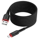 Кабель USB HOCO X59 Victory Micro USB (2.4A) (2M) Чорний - изображение 3