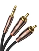 Кабель аудио Ugreen 3.5 mm to 2 RCA стерео разветвитель RCA Y 1 м Black (YM1555) - изображение 1