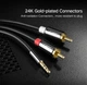 Кабель аудіо Ugreen 3.5 mm to 2RCA стереорозгалужувач 3М Black (YM1387) - зображення 5