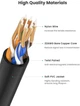 Патч корд Ugreen сетевой кабель 10 Гбит\с Ethernet RJ45 Cat 6a круглый 0.5М Black (YM1155) - изображение 5
