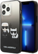 Панель CG Mobile Karl Lagerfeld Gradient Ikonik Karl&Choupette для Apple iPhone 13/13 Pro Black (3666339049263) - зображення 1