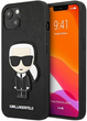 Etui CG Mobile Karl Lagerfeld Saffiano Iconic Karl Patch do Apple iPhone 13 mini Czarny (3666339028176) - obraz 1