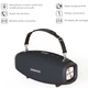 Бездротова Bluetooth Портативна колонка Hopestar H41 |BT5.0, 10 Вт, TWS, AUX/TF/USB, 3h, IPX6| Сірий - зображення 5
