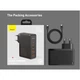 Сетевое зарядное устройство Baseus 100W GaN2 Pro Quick Charger + кабель USB-C 100W black - изображение 3