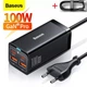 Сетевое зарядное устройство BASEUS GaN3 Pro 100W (2 Type-C + 2 USB) - изображение 1