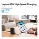 Сетевое зарядное устройство BASEUS GaN5 PowerCombo Charger 2C+U+2AC 65W Black - изображение 3
