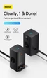 Сетевое зарядное устройство BASEUS GaN5 PowerCombo Charger 2C+U+2AC 65W Black - изображение 7