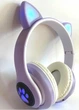 Беспроводные детские наушники Cat Ear STN-28 со светящимися кошачьими ушками Bluetooth Фиолетовые - изображение 2